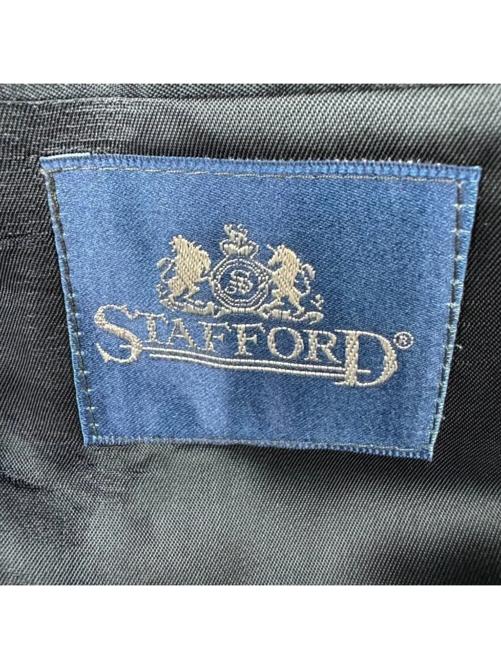 Stafford Men’s Wool 2-Button Blazer Jacket Gray Stripe • USA • 38S